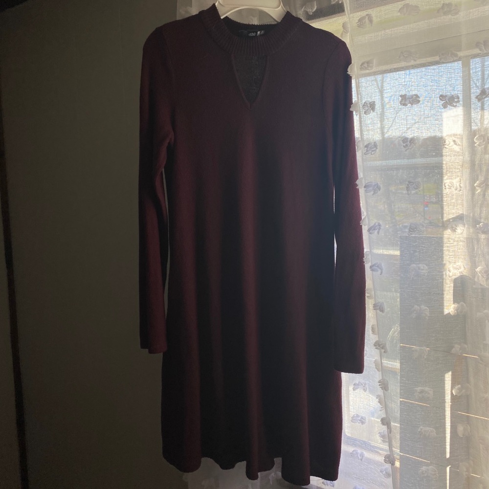 purple sweater dress